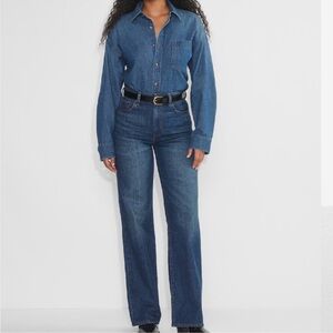 Aritzia: Accent Solid Brass Leather Belt